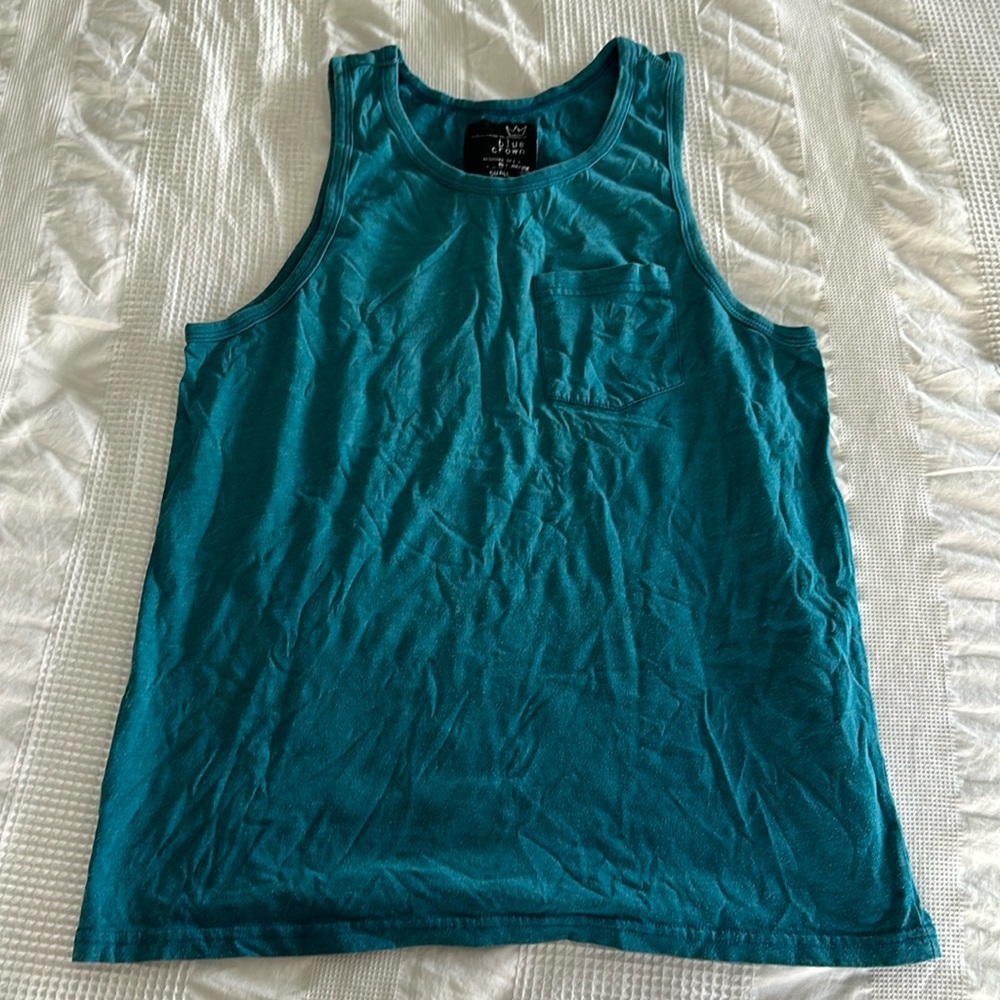 Blue crown tank
